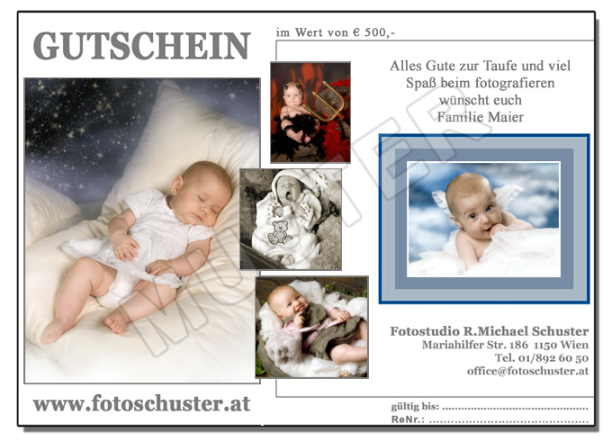 Gutscheine für Babyfotos