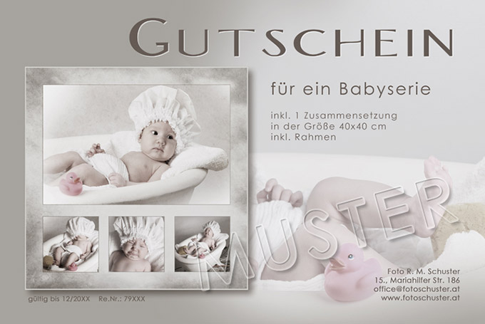 Gutscheine für Babyfotos