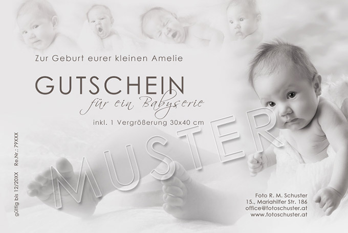 Gutscheine für Babyfotos