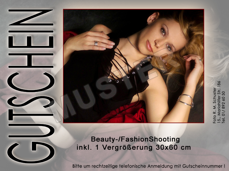 Gutscheine für Beautyfotos