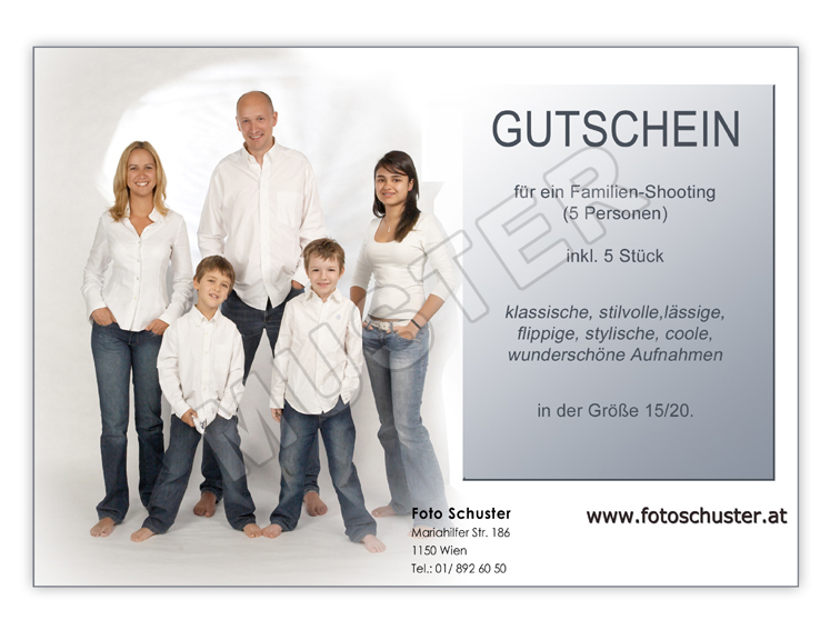 Gutscheine für Familienfotos