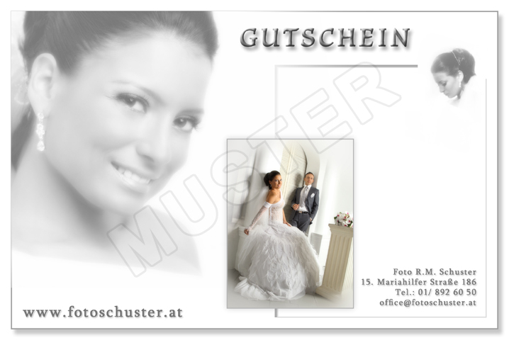 Gutscheine für Hochzeitfotos