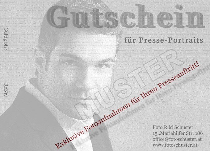 Gutscheine für Presseportraits